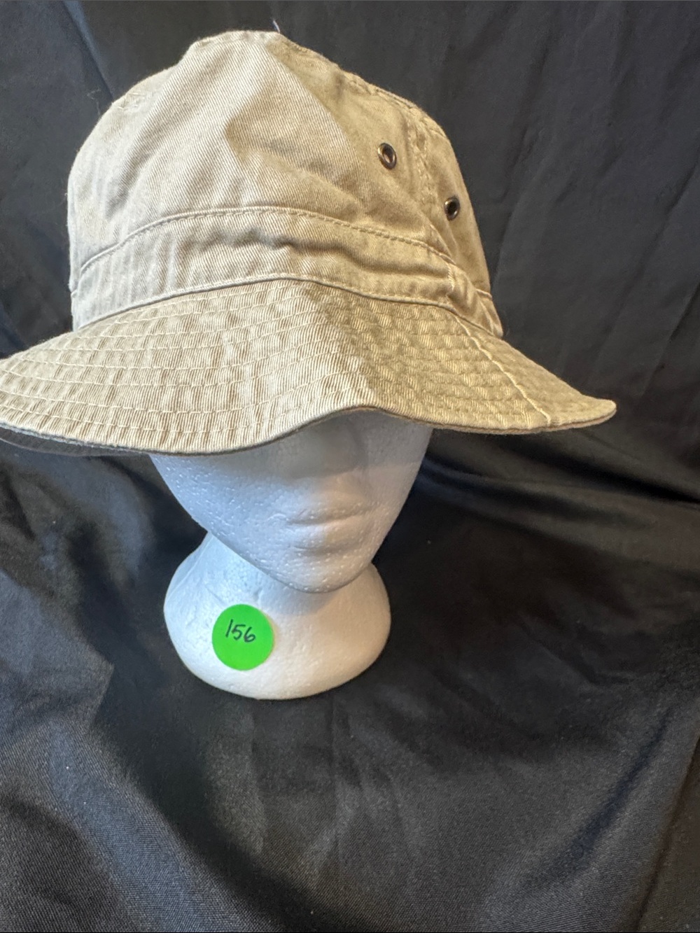 Men's Beige Canvas Bucket Hat